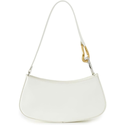 Staud womens ollie leather shoulder bag paper