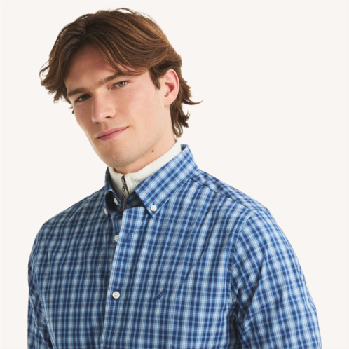 Nautica mens slim fit wrinkle-resistant plaid shirt