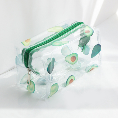 FASHNZFAB avocado pattern printed transparent pouch bag