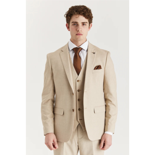 Oliver Tweed (Infinity Leather) mens beige lightweight summer single-breasted blazer