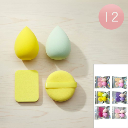 FASHNZFAB 12 set of 4 - makeup sponge and powder puff set