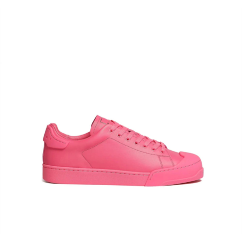 MARNI womens dada bumper low top leather sneakers in pink