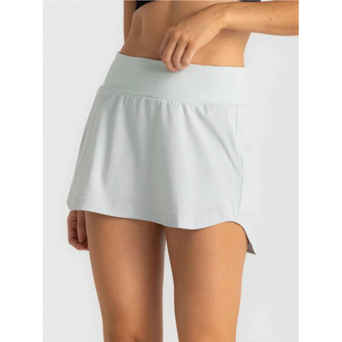 FREE FLY bamboo-lined active breeze skort in sky gray