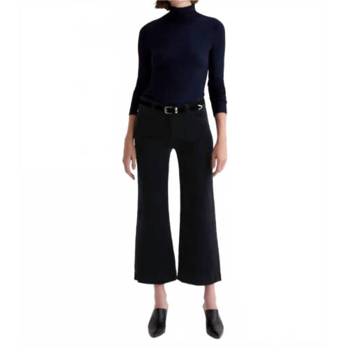 AG Jeans saige wide leg crop corduroy in super black