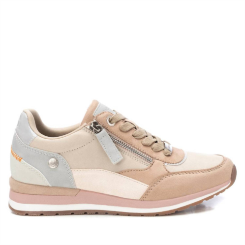 Xti womens trainer sneakers in beige