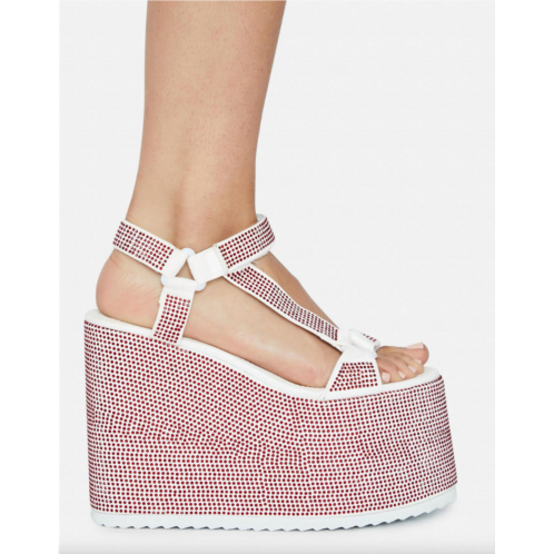 AZALEA WANG womens series multi sandals in red