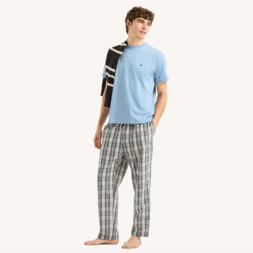 Nautica mens plaid pajama pant set