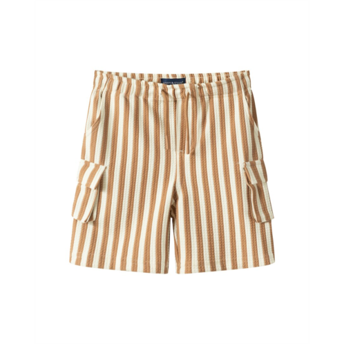 Andy & Evan beige striped quilted short