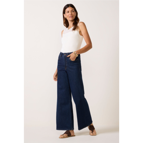 GOOD AMERICAN womens high waist palazzo ankle jeans