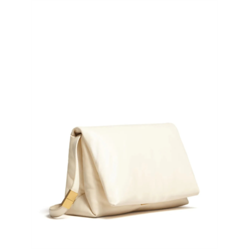 Marni prisma puffball leather shoulder bag - ivory