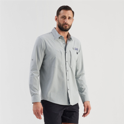 Magellan Outdoors Mens Jacob Wheeler Angler Long Sleeve Shirt Monument