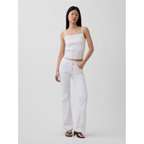 Gap Low Rise Long & Lean Lace-Up Jeans