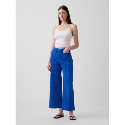 Gap High Rise Stride Wide-Leg Ankle Jeans