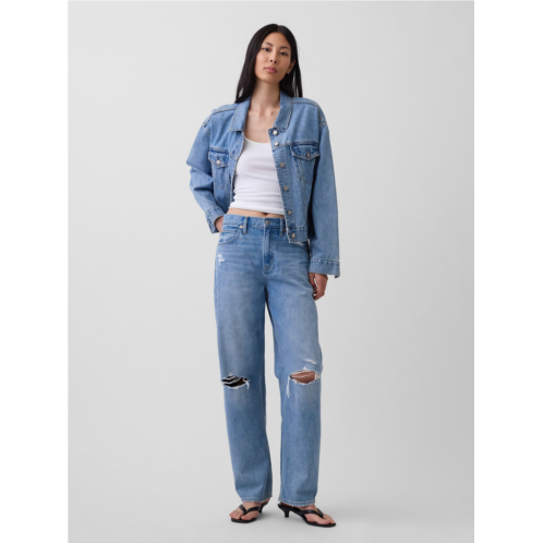 Gap High Rise Barrel Jeans