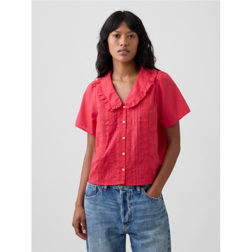 Gap Relaxed Lace-Trim Top