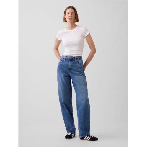 Gap High Rise Barrel Jeans