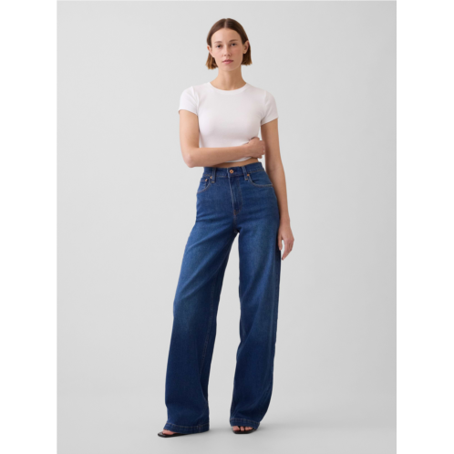 Gap High Rise Stride Wide-Leg Jeans