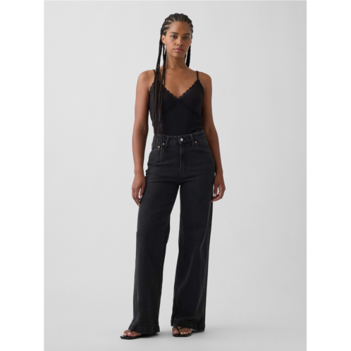 Gap Curvy High Rise Stride Wide-Leg Jeans