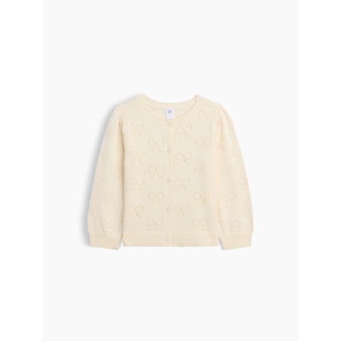 babyGap Puff Sleeve Pointelle Cardigan
