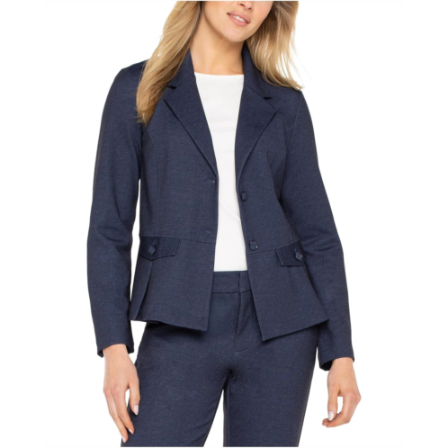 Liverpool Los Angeles Printed Serge Knit Peplum Blazer