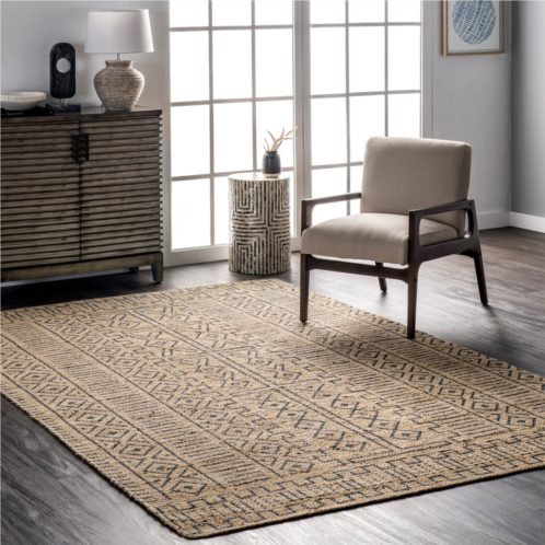 NuLOOM micaela tribal braided jute area rug