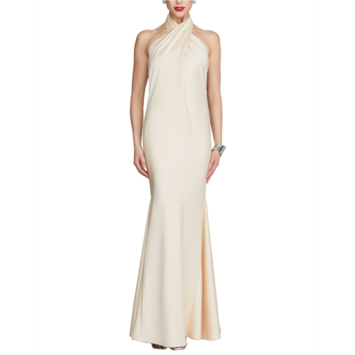 Halston ninette satin gown