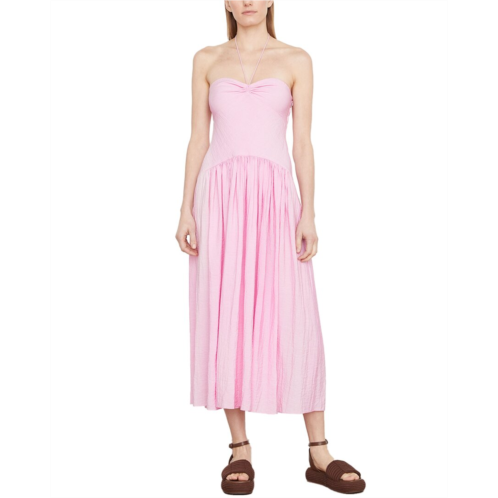 Vince ruched halter neck dress