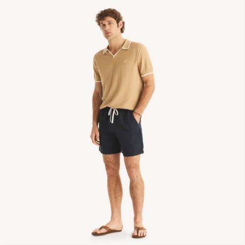 Nautica mens 7 linen pull-on shorts