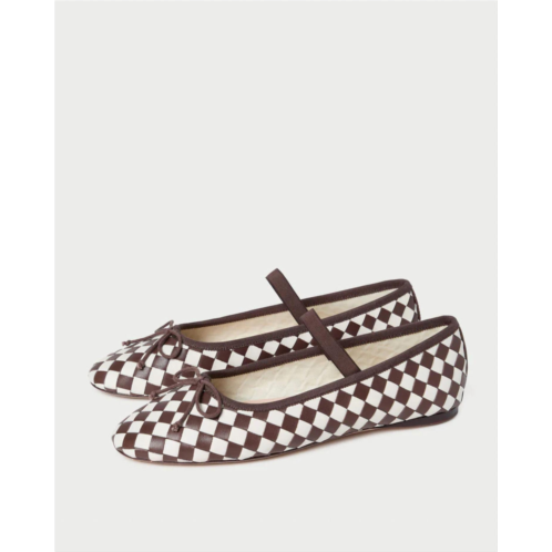 Loeffler Randall womens leonie soft ballet flat in chocolate/cream