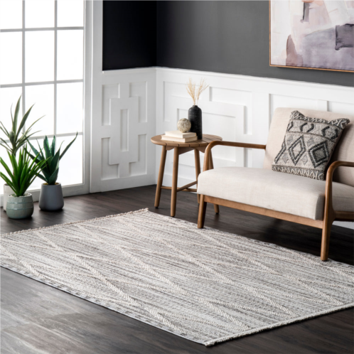 NuLOOM marcy geometric tasseled area rug