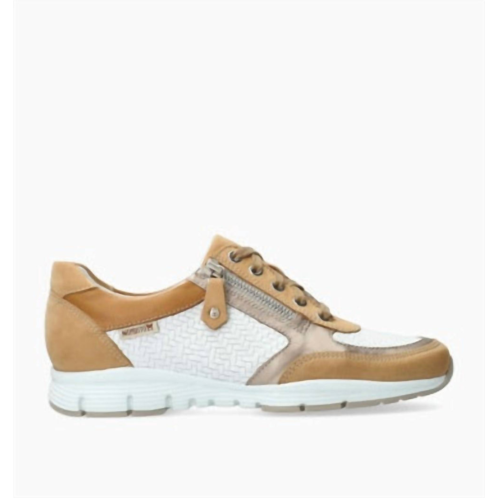 MEPHISTO womens ylona zipper sneaker in sand