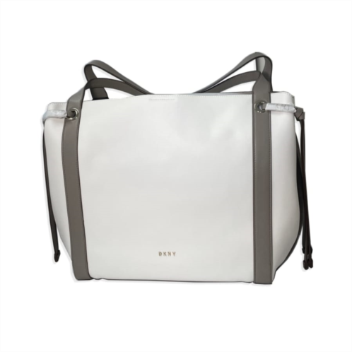 DKNY lopez large white leather womens shoulder bag r02cmi73xgu