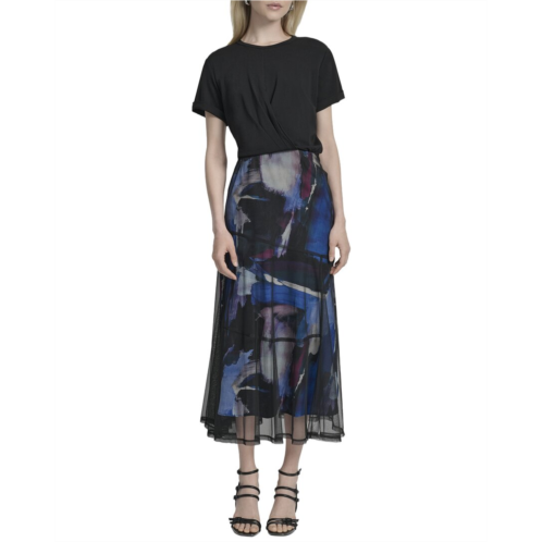 DKNY crewneck midi dress