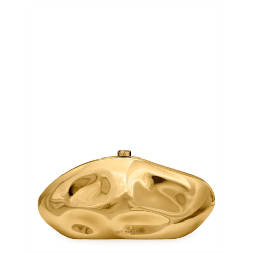 CULT GAIA caldera abs gold sculptural clutch