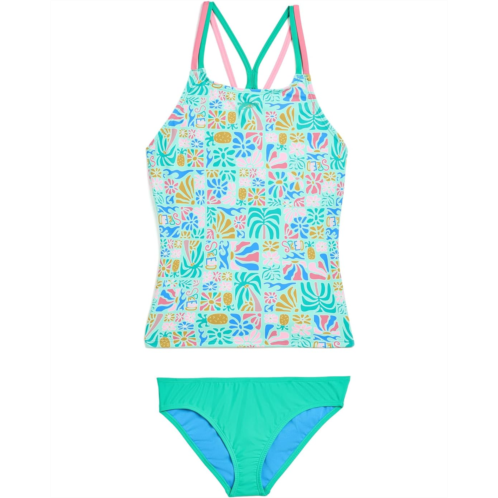 Girls Speedo Kids Swimsuit Two-Piece Tankini Thin Straps (Big Kid)