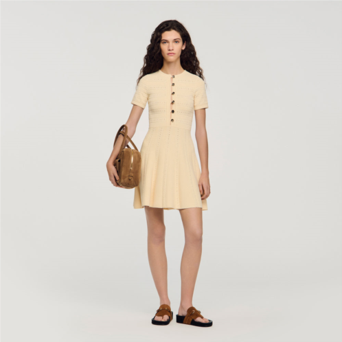 Sandro floral print knit mini dress