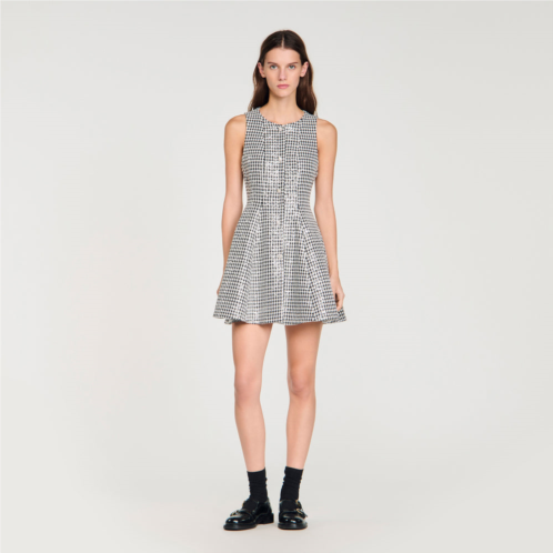 Sandro tweed and sequin mini dress