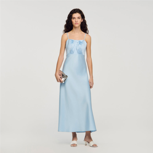 Sandro satin-effect maxi dress