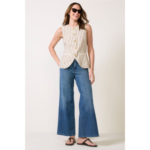 GOOD AMERICAN womens waist palazzo ankle jean