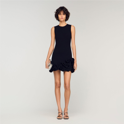 Sandro mini floral knit dress