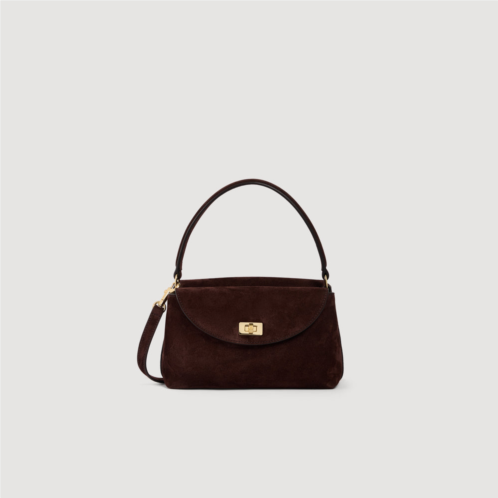 Sandro le mini grand bazaar suede bag