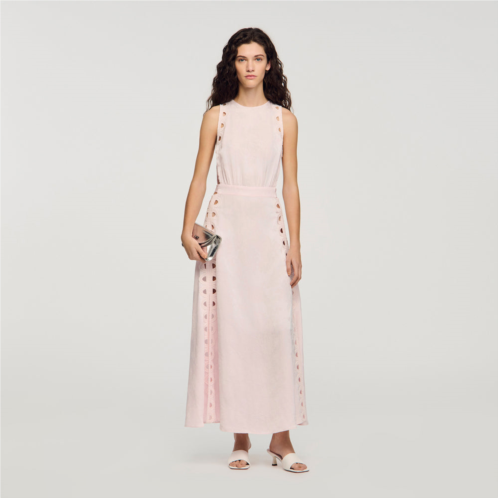 Sandro flower jacquard maxi dress