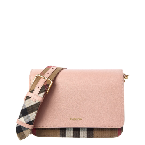 Burberry check canvas & leather shoulder bag
