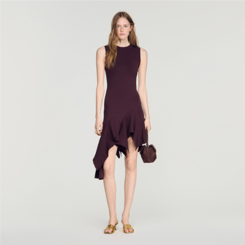 Sandro asymmetric knit dress