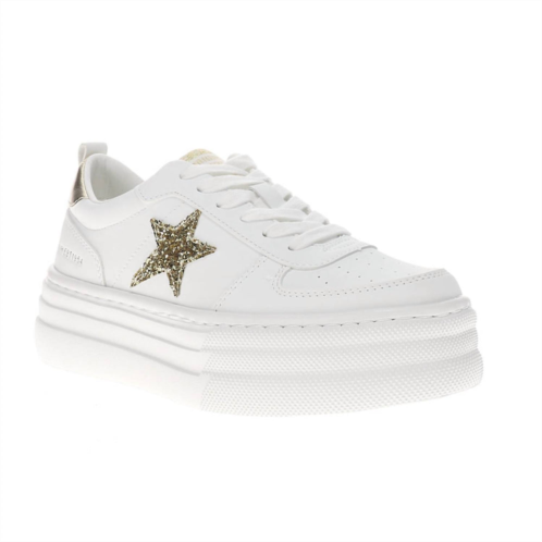 Vintage Havana womens hunter glitter platform sneakers in gold