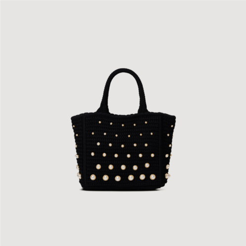 Sandro beaded crochet bag