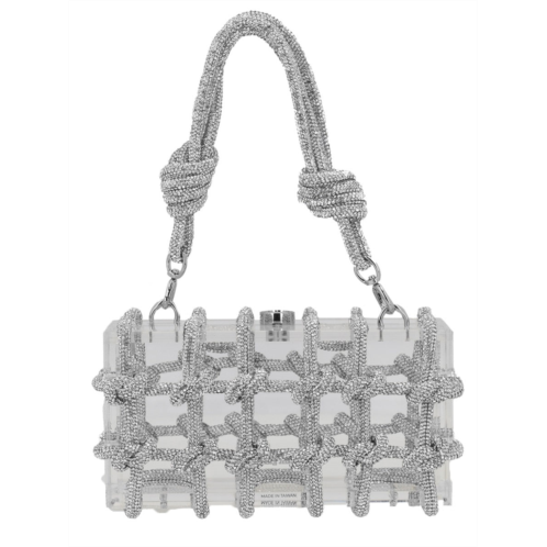 CULT GAIA bess acrylic knotted lattice handbag