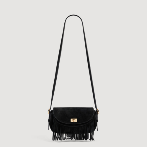 Sandro mini mambo suede bag