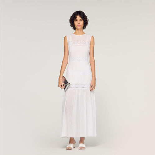 Sandro crepon maxi dress