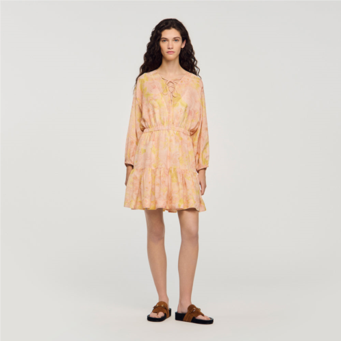 Sandro flower print mini dress
